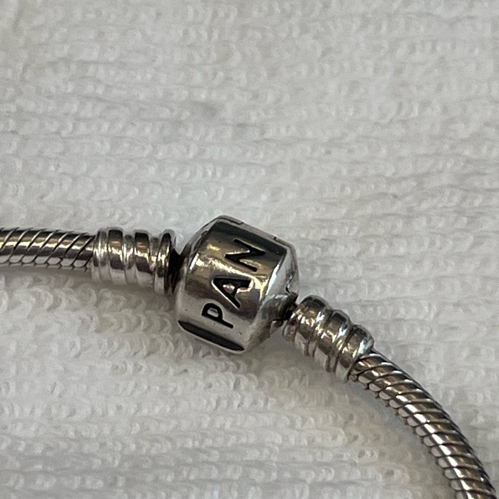 Pandora Silver Bracelet with Red and White Accents - Picture 2 of 6